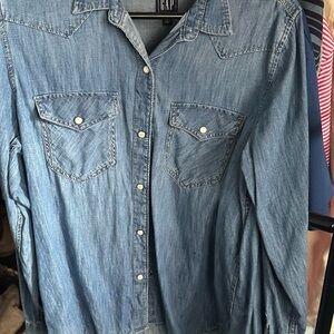GAP Blue Chambray Shirt